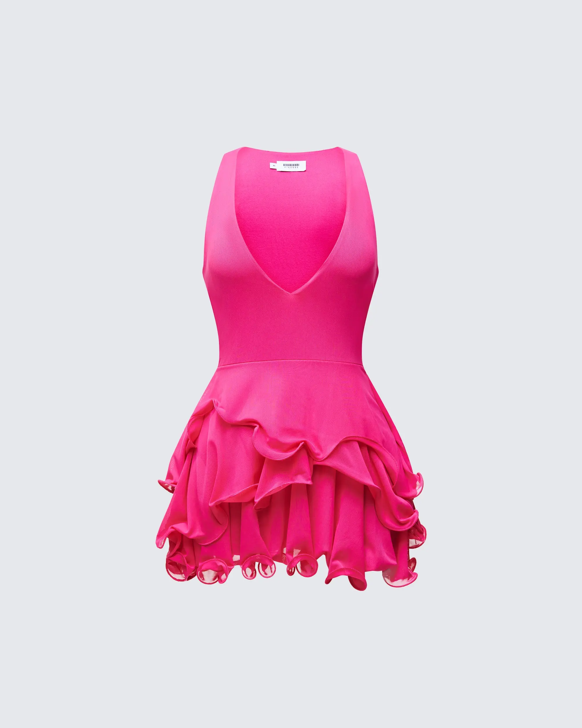 ramie strapless mini dress dusty pink - TikTok Shop