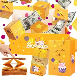Surprise Pop-Up Explosion Gift Box, Creative Folding Bounce Red Envelope Box, Luxury Paper Exploding Box for Birthday, Anniversary, Valentine's Day, Proposal & Romantic Surprise Gift Giving