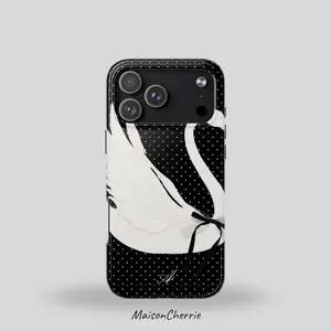 Elegant Swan tough Phone Case design customizable for Iphone, Samsung popular models