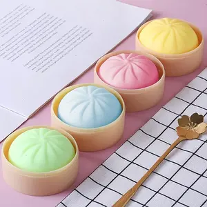 Set of 6 pcs Squishy Dumpling Stress Balls for Adults, Squeeze Dough Ball Stress Relief, Stretchy Stress Ball, Colorful Dumpling Stress Balls Fidget