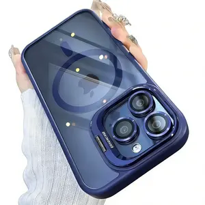 Shockproof Kickstand Heavy Duty Clear Case For Apple iPhone 17 Air 16 15 14 Plus 13 Pro 12 11 Pro Max Compatible With MagSafe Cover + Camera Lens Protector