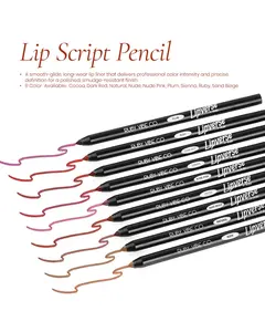 [RUBY VIBE CO] Lip Script Pencil, Long-Wear Precision Lip Liner, Smooth Glide & Smudge Resistant Lipliner for Everyday Wear