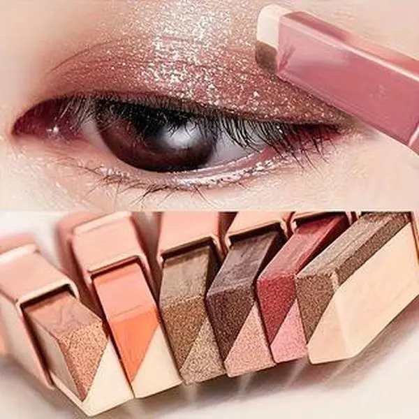 6Pcs Two Color Smooth Eyeshadow Stick Set Pearlescent Matte Highlighter Eye Shadow Glam Long Lasting Natural Makeup Waterproof Not Easy To Take Off Cosmetic Summeressentials