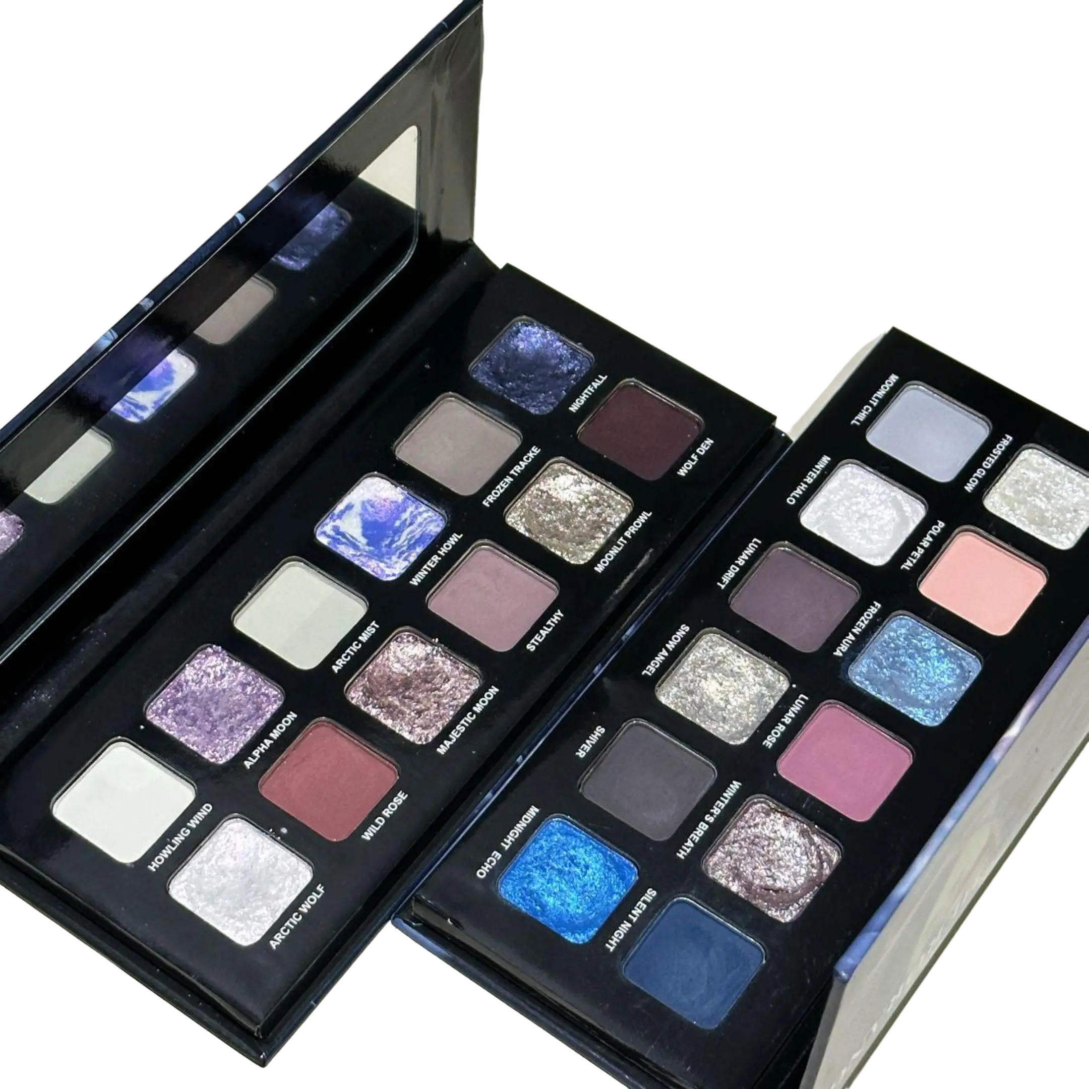 Wolf Moon 12-Shade Eyeshadow Palette - Cosmetic and Sparkly Makeup Products with High-Shine Iridescent Shimmers, Highlighters & Matte Blending Shades