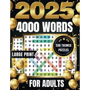 4000 Word Search for Adults Large Print (200 Themed Puzzles): Big Multi-Themed Word Search Puzzle Book for Adults, Teens & Seniors.| Themed Puzzles With Full Solutions Paperback – Large Print, November 9, 2023