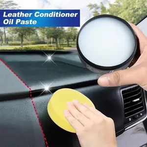 2-in-1 Car Leather Cleaner & Conditioner - Auto Interior Care for Seats, Dashboard & Steering Wheel, Restores & UV Protects