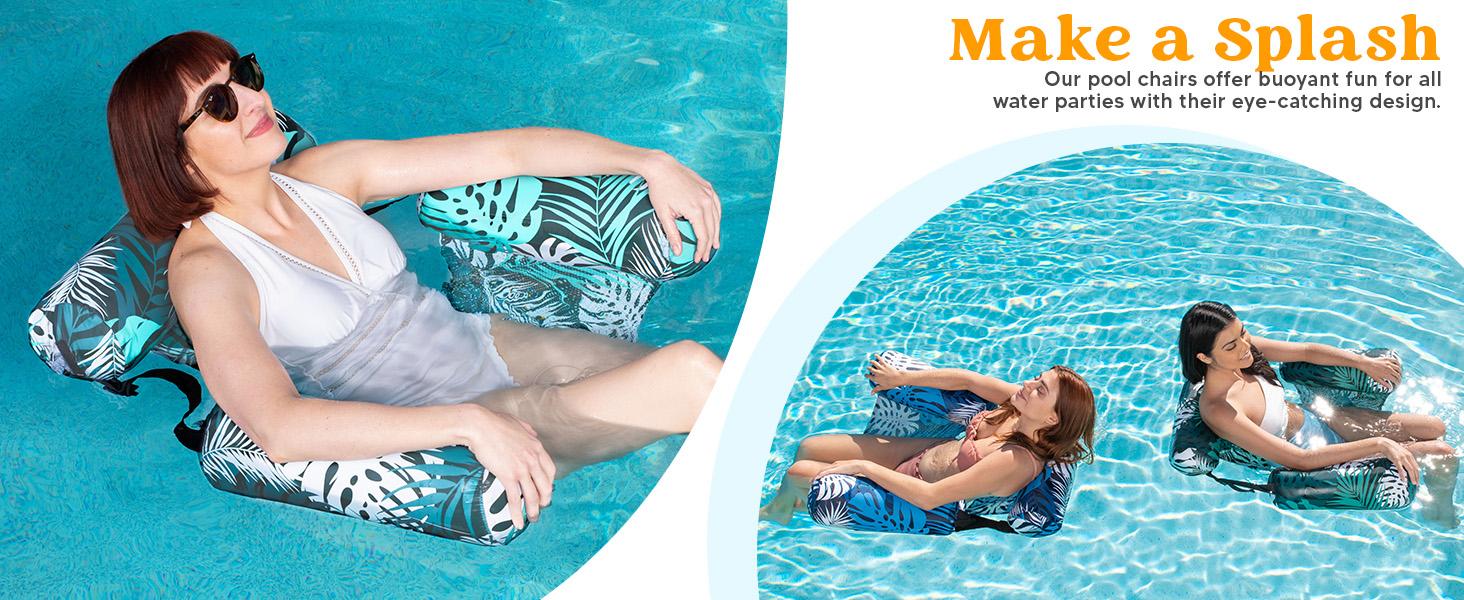 SLOOSH Inflatable Pool Floats Adult, Floating Lounge Chairs , Blow up Pool Noodles for Adult Heavy Duty, Floating Chair for Party Summer Water Beach Lake Fun , can choose 1 pack or 2 pack SLOOSH Inflatable Pool Floats Adult, Floating Lounge Chairs , Blow up Pool Noodles for Adult Heavy Duty, Floating Chair for Party Summer Water Beach Lake Fun , can choose 1 pack or 2 pack