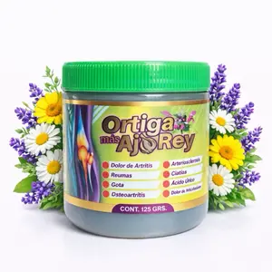 Ortiga Más Ajo Rey Herbal Joint Relief Cream 125g Nettle & Garlic Topical Gel for Arthritis, Rheumatism, Sciatica & Muscle Comfort – Natural Herbal Formula