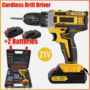 Heavy Duty Brushless Impact Driver and Hammer Drill Kit with 2 Batteries Professional Cordless Combo for Construction Metal Wood Drilling