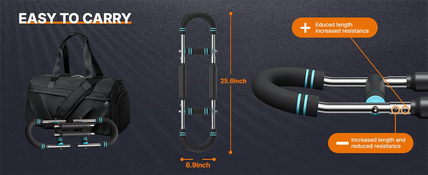 MERACH Adjustable Power Twister Bar for Men - Portable Upper Body Workout Machine with Tension Levels 60-110 lbs for Home Gym Fitness Training TikTokShopBlackFriday