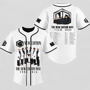 The New Edition Way Tour 2026 Baseball Jersey, New Edition Jersey, NE Concert Merch Shirt Baseball Jersey Shirt