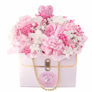 Pink Blossom Handmade Candle Arrangement -Elegant Home & Gift Decor