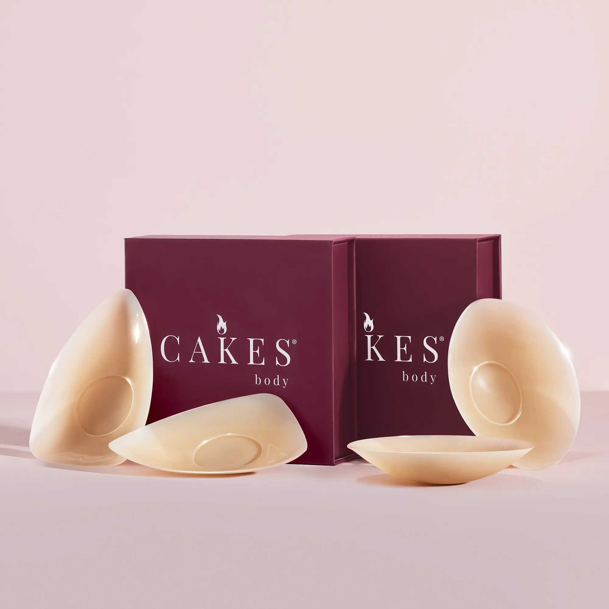 CAKES - Day to Night Bundle - sticky CAKES circles + sticky CAKES triangles set - The "sticky not icky" triangle nipple covers designed for deep vees and swim