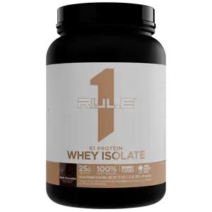 Rule 1 Naturally Flavored R1 Protein Whey Isolate – Clean Formula 25g Protein & 6g BCAA from Pure Isolated & Hydrolyzed Whey Sources for Muscle Recovery, Workout Support, & Fitness Nutrition, Made in the USA