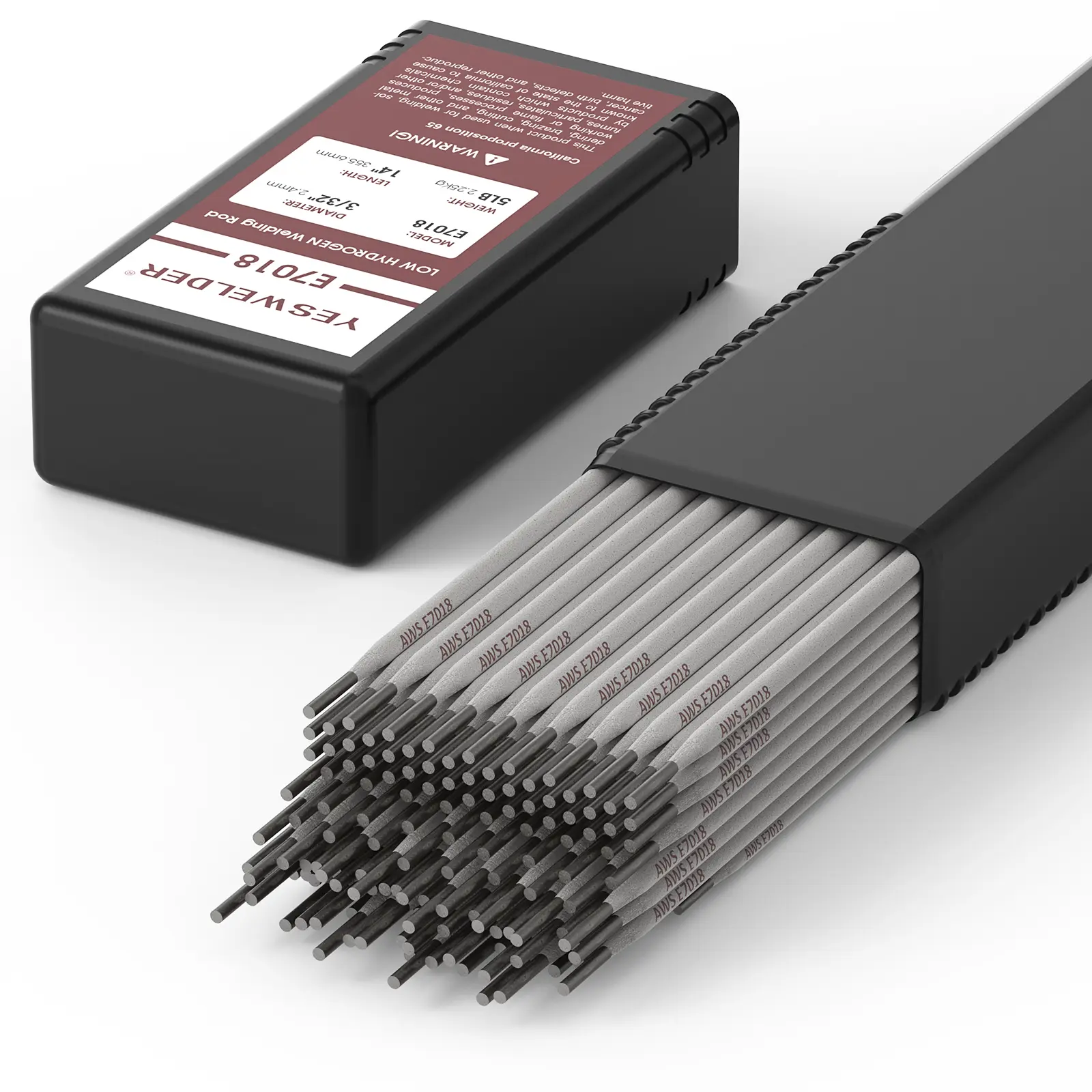 YESWELDER E7018 Low Hydrogen Carbon Steel Welding Rods - 5LB Pack, Multi-Size Metal Stick Electrodes (1/8", 3/32", 5/32") with Excellent Re-Striking Ability for Medium and High Carbon Steels | Welding Accessories, Tools