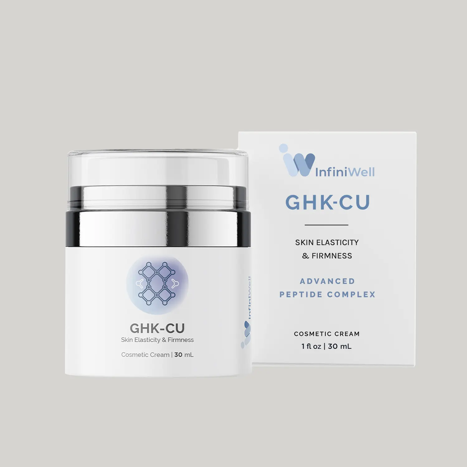 infiniwell ghk cu InfiniWell GHK-CU Peptide Serum - Anti Aging Serum for Face, with Copper Peptide Complex - Visibly Smooth Fine Lines & Encourage Healthy Skin Hydration - Promote Collagen & Elastin Production
