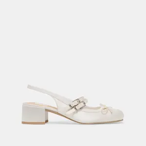 Dolce Vita LORIS HEELS TRUE WHITE SATIN