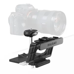 RAUBAY Monitor Camera Mount Stand CM02, Hanging Webcam Clamp 1/4'' Screw, Fits Curved Monitors up to 1.4'' for Live Stream etc