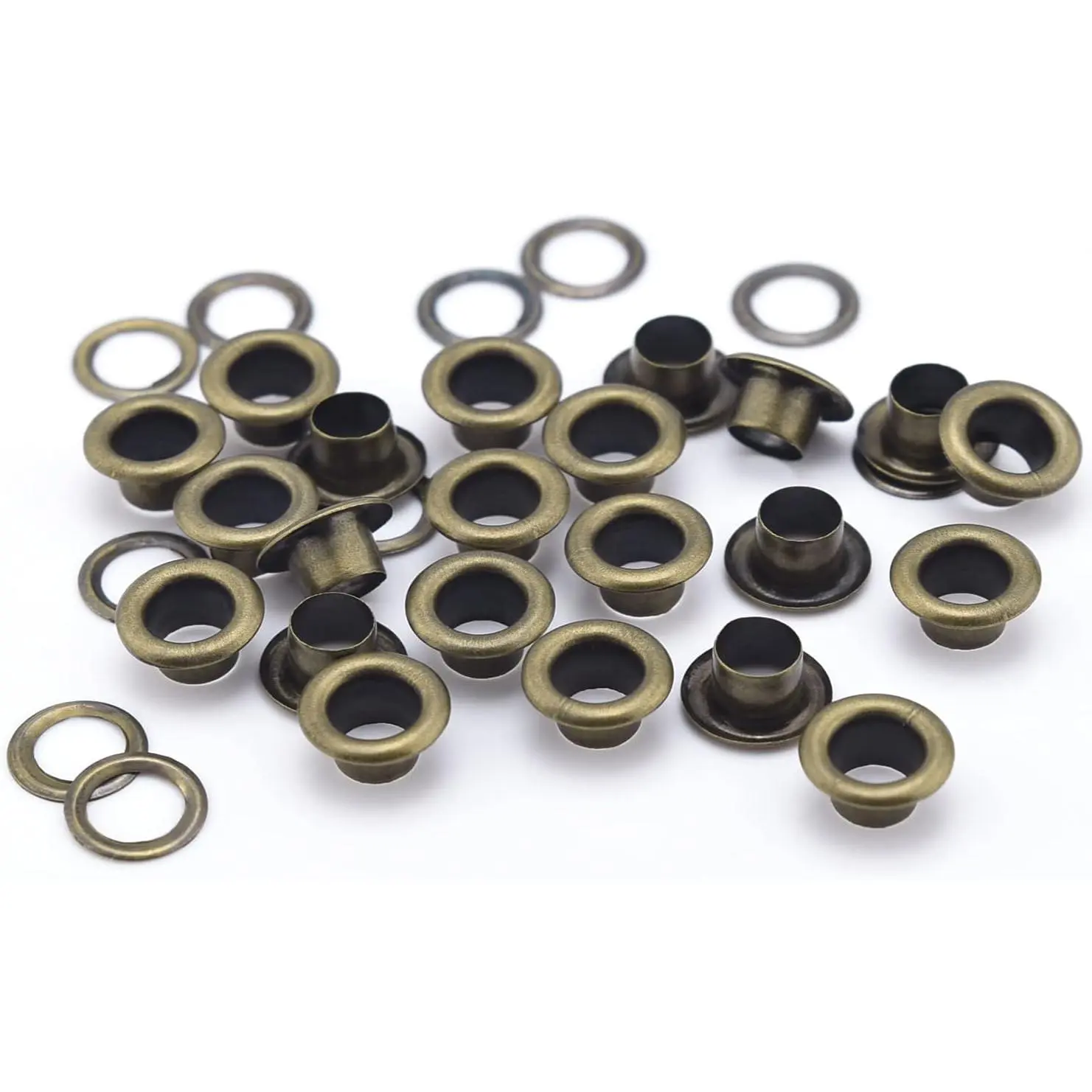 200Sets 3/16 Inch Grommet Eyelets Kit, Metal Eyelets with Washers for Fabric Clothing Tarps Leather Bag Shoes Eyelets Hats Tents Repair and Crafts Decoration (Bronze)