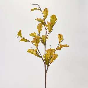 Classic Autumn Oak Leaf & Twig Branch Faux Fall Stem Spray - 40"