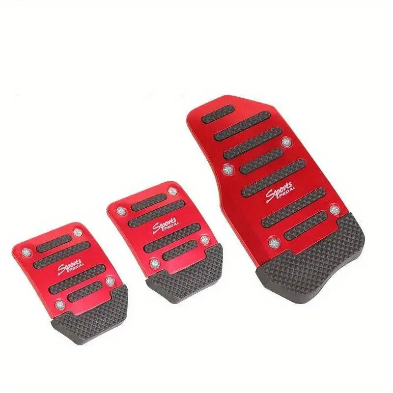 1 Set of 3pcs Automotive Accelerator Pedal Aluminum Alloy Anti Slip Automotive Pedal Or Brake Pedal Manual Accelerator Pedal Foot Pedal Pedal System Replacement Car Accessories