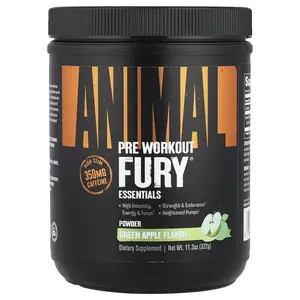 Animal Fury® Essentials, Pre Workout, Green Apple, 11.3 oz (322 g)