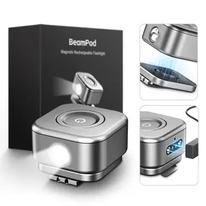 [VoltX] BeamPod mini rechargeable keychain magneticclip flashlight, 400-lumen EDC LED light, 6-mode 260ftbeam, IP68 waterproof aluminum body, 20-hour ultra-long battery life, car repair, electrician, outdoor camping,pet lover