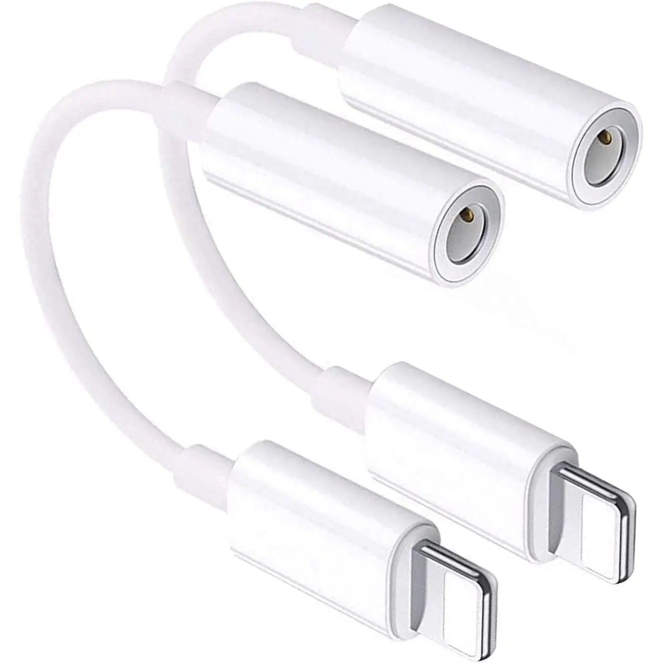 [Apple MFi Certified] iPhone 3.5mm Headphone Jack Adapter,2 Pack for Apple Lightning to 3.5mm Earphones Jack Adapter Cord Dongle Aux Cable Converter Accessories Compatible with iPhone