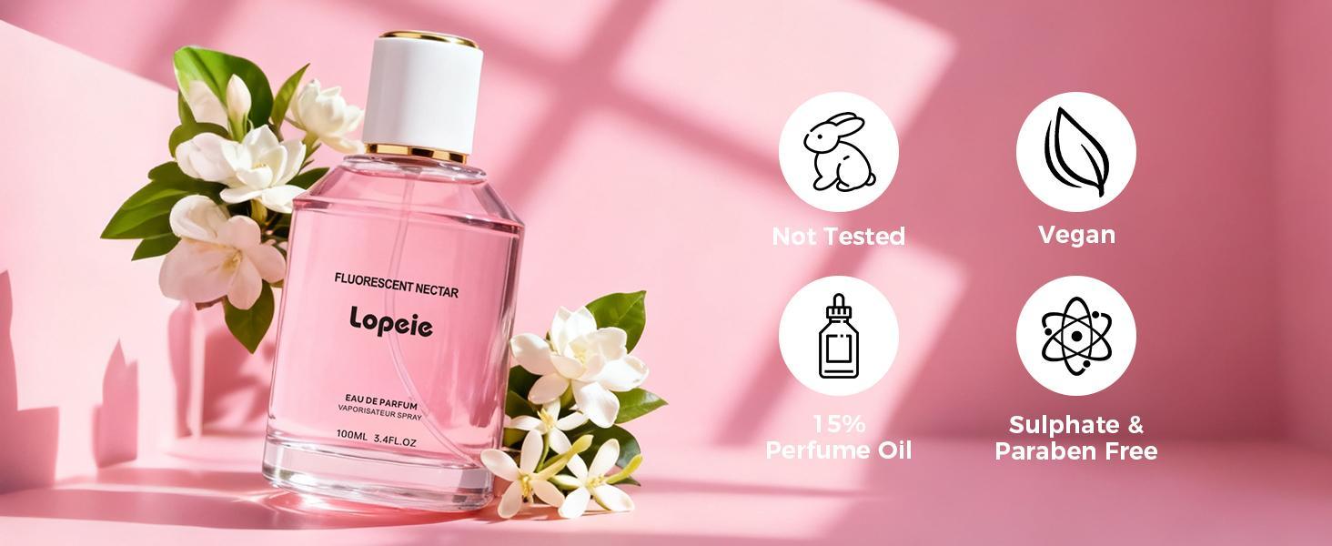 Lopeie Fluorescent Nectar Women's Perfume - 100ml Eau de Parfum with Jasmine & Gardenia Top Notes Tuberose & Honeysuckle Middle Notes Lopeie Fluorescent Nectar Women's Perfume - 100ml Eau de Parfum with Jasmine & Gardenia Top Notes Tuberose & Honeysuckle Middle Notes