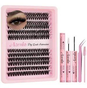 Lash Extensions 40D+60D Cluster 240pcs DIY Lash Clusters 10-16mm Eyelash Clusters Individual Think Band Lash Kit (40D+60D Kit)