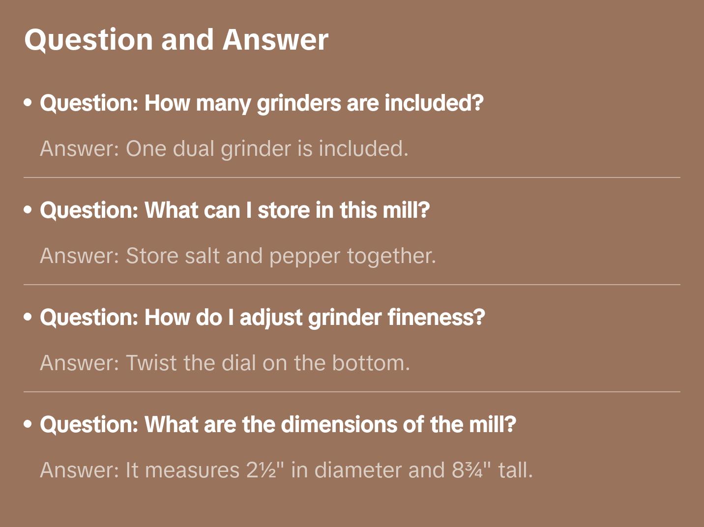 Eparé Dual Salt and Pepper Grinder Combo - 2 in 1 Refillable Peppermill Grinders