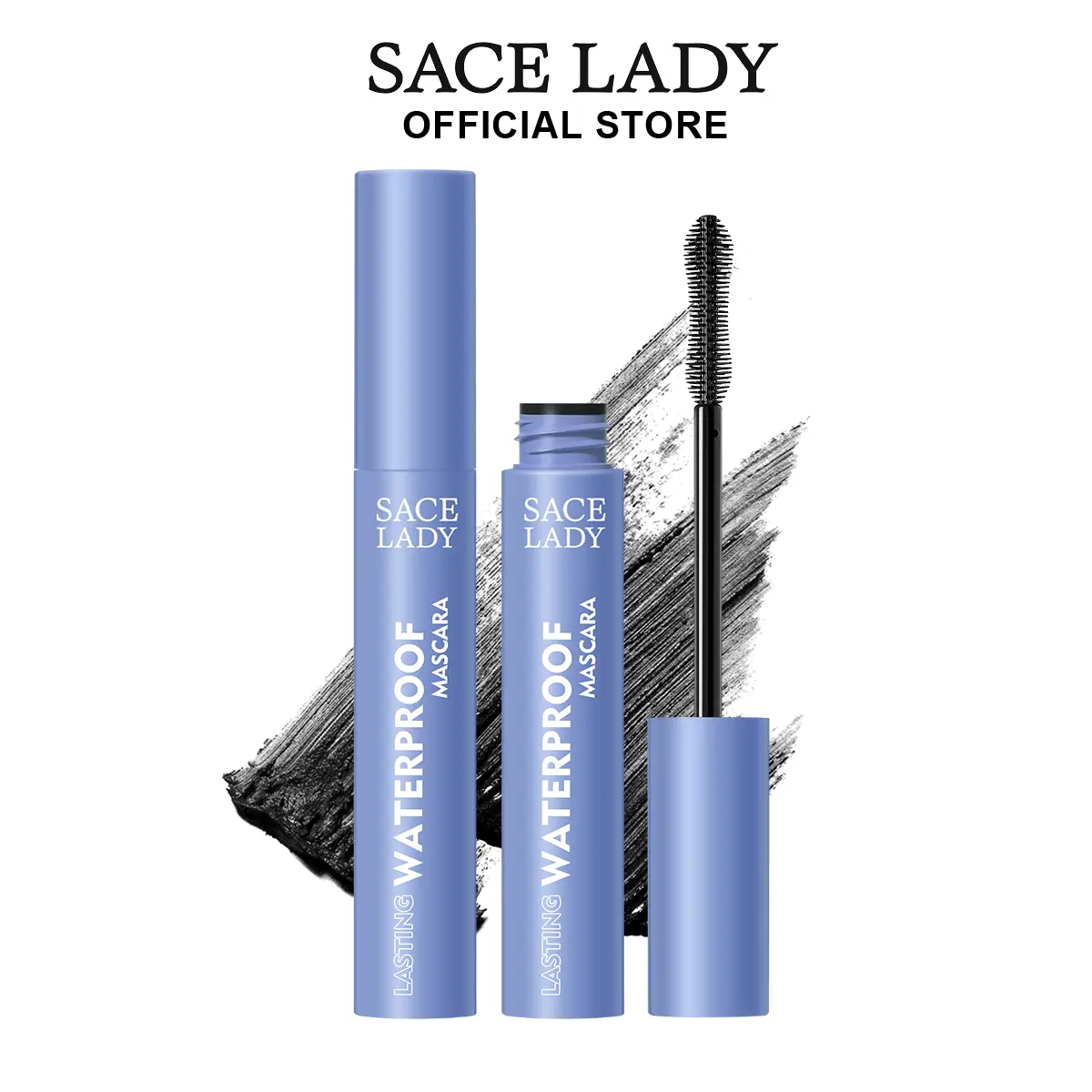 SACE LADY Black Beeswax Enhancing Mascara - Waterproof, Volume-Boosting, Lengthening, Superproof, Smudge-Proof for Dramatic Lashes - Eye Makeup Cosmetic, Summer Finds, Beauty & Personal Care Makeup Products,back to school