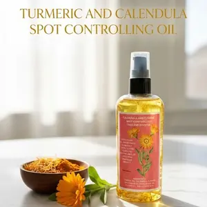 Calendula and Turmeric Spot Controlling Face and Body Oil, Dark spots, hyperpigmentation. Soothing Moisturize
