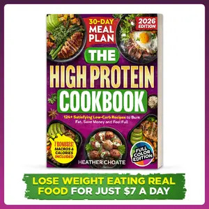 High Protein Cookbook: 124 Easy Low-Carb Recipes + 30-Day Meal Plan