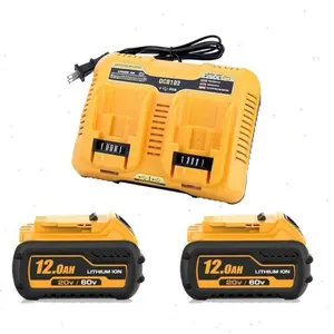 High-Capacity 12Ah Replacement for DeWalt Flexvolt – Battery & Charger Set, Works with DCB609-2, DCB606-2, 20V/60V Tools