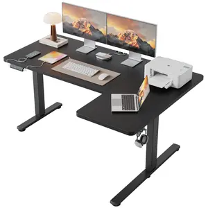 63 / 71 Inch Dual Motor Electric Adjustable Standing Desk, Computer Desk with USB-Ladeanschluss, Home Office Desk with Memory Controller,265 lbs Weight Capacity,Gaming Desks Gifts for Men and Women,Black/White/Rustin Brown/Oak