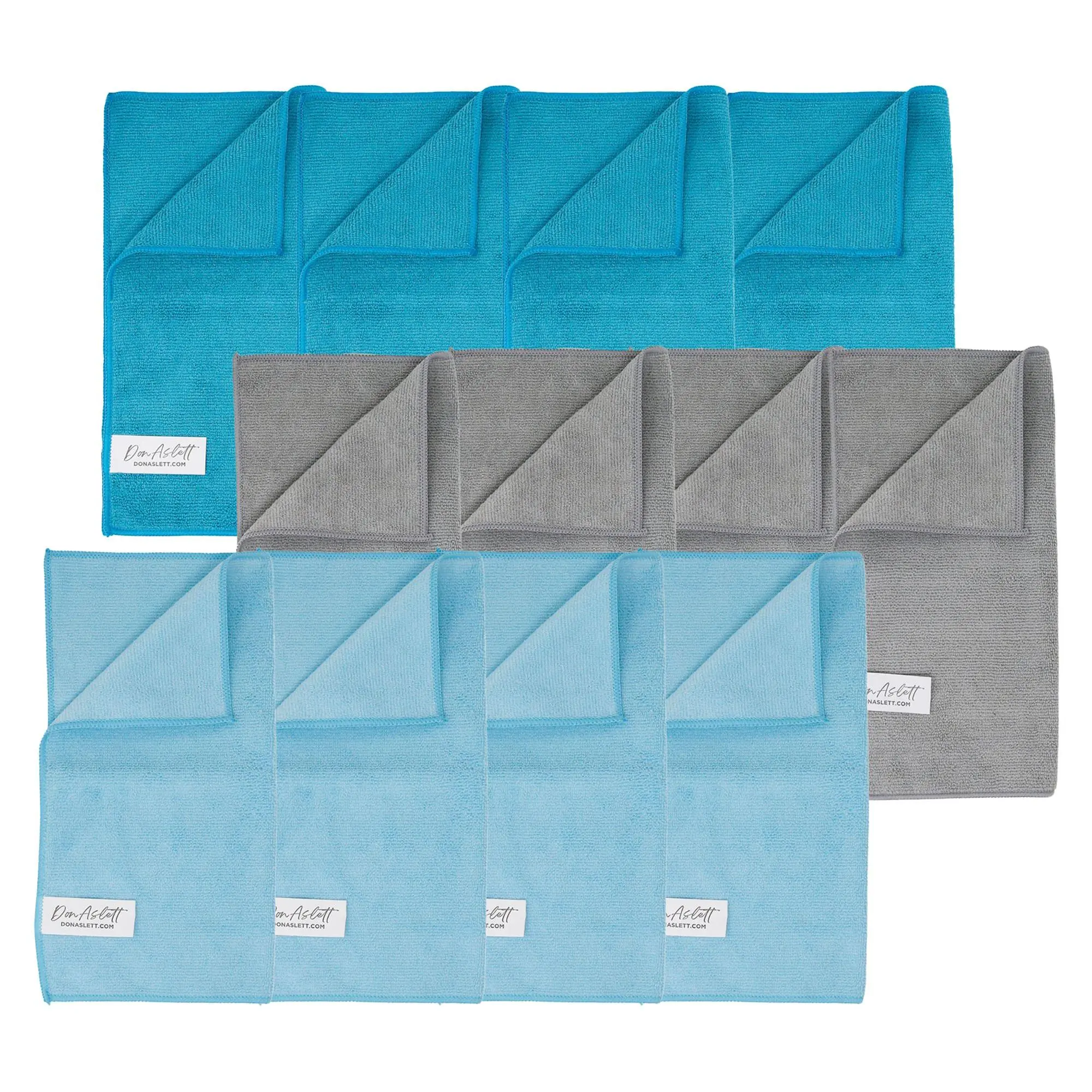 Don Aslett 12x12 Assorted Microfiber Cloths 12pk