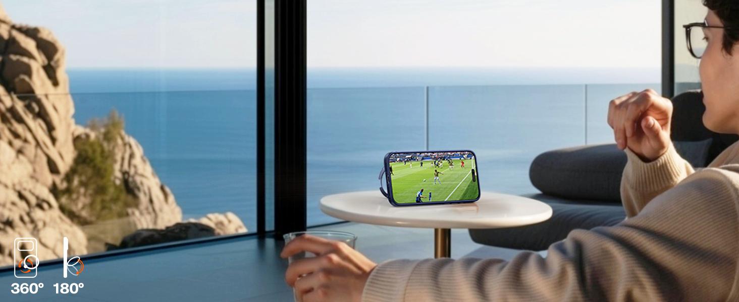 TORRAS OStand Q3 Spin Magnetic Stand Case for iPhone 17 Pro Max with 360° Rotatable Kickstand 4X Military-Grade Protection Protection & MagSafe Compatible