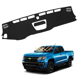 Canvcle Chevrolet Colorado Dash Mat 2015-2022 Custom Fit Non-Slip UV Protection Mesh Dashboard Cover with A/C Vent & Speaker Cutouts for Enhanced Safety