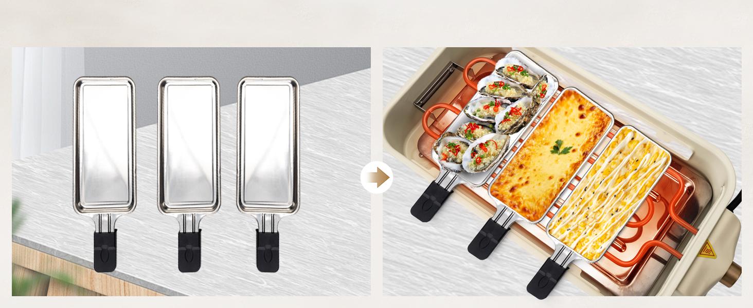 Pukomc Indoor smokeless griddle, removable plate for non-stick cooking, portable electric Korean BBQ grill with temperature control, dishwasher safe