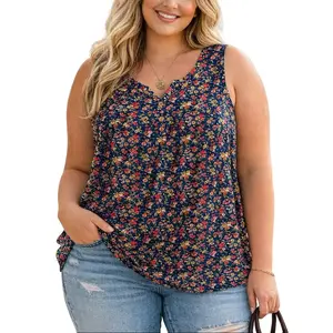 Plus Size Shirts for Women  Henley Sleeveless Summer Casual Tops Buttons Tees XL-4X summerwins,summerwins