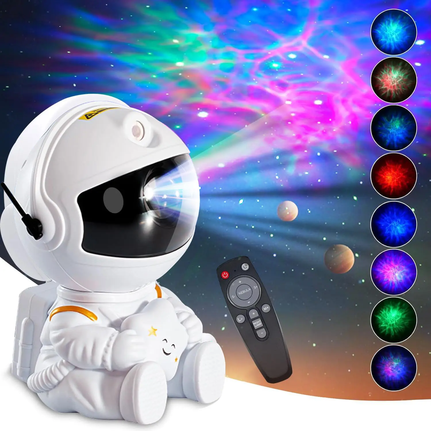 LED Astronaut Galaxy Star Projector - Home Living Room Festive Decor Tech Gadget, Remote Control, 360° Adjustable Nebula Ceiling Lamp, Teen Boy Gift, Boyfriend Birthday Gift, Room Accessories, Cool Stuff for Space, Tools and Gadgets, Gifts For Boyfriend,