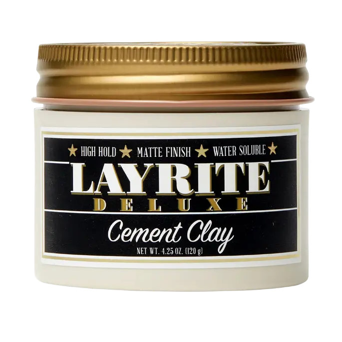 Layrite Deluxe Cement Clay Hair Styling Product, 4.25 oz Haircare Wax Blend - Made by Layrite, Long-Lasting Hold, Texture Control