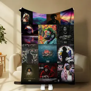 R0d Wavee All Music Album Collection Fleece Blanket, Rapper Collection Photos Design Throw Blanket, Merch Cozy Blanket For Holiday | GN150126.R2570.ID00