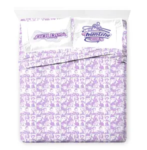Jay Franco Officially Licensed KPop Demon Hunters Golden Bed Sheets, Cartoon Character Graphic Bedding Sets Collections