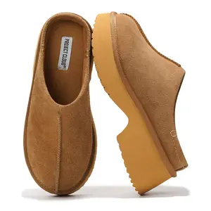 Project Cloud Women's | Genuine Suede Slip-on Mules for Women Lightweight Leather Clogs with Memory Foam Non-Slip Classic Design Walking Shoes Girl Footwear -Johnna