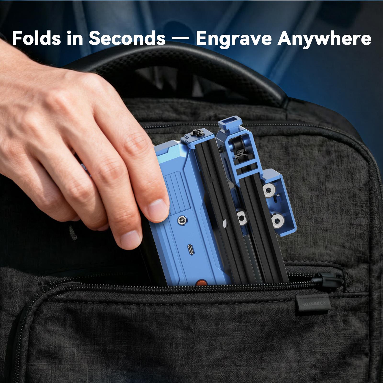 ARTILUME T1 Laser Engraver, Portable & Foldable Laser Engraver and Cutter Machine, 0.01mm Precision, Large Working Area 150×200mm for Wood, Leather, Acrylic, Ideal for Beginners & Small Businesses