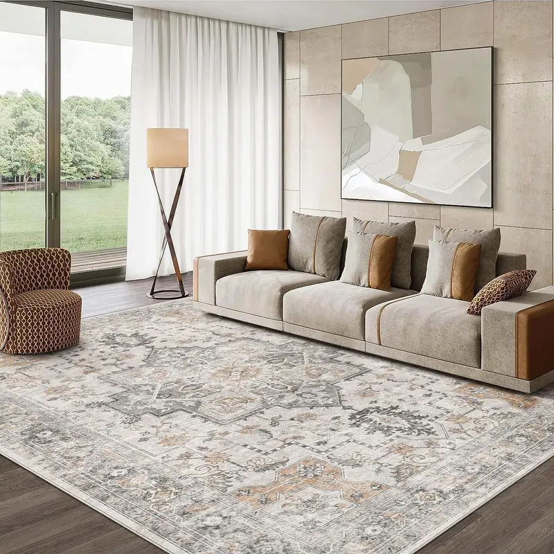 GENIMO Christmas Non Slip Area Rug for Living Room, Entryway, Bedroom, Kitchen and Corridor - Lightweight Mat, Machine Washable Low Pile Rugs