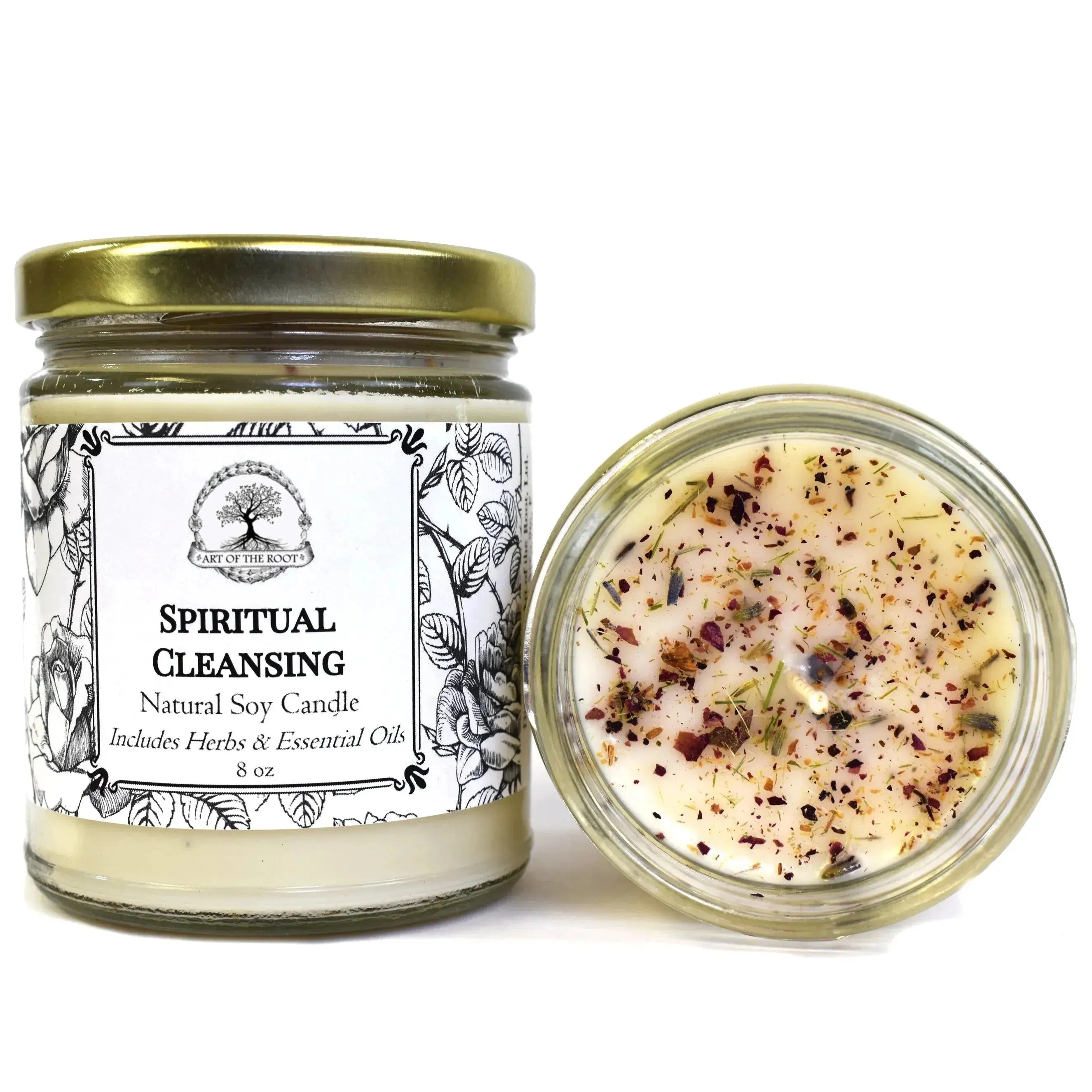 Spiritual Cleansing & Meditation Soy Candle for Intuition, Clarity & Purification
