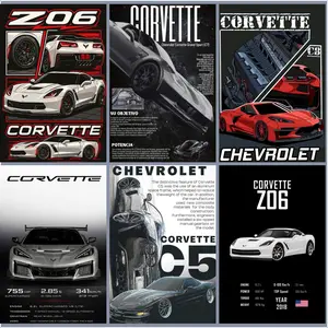 Corvette Poster  Hyundai Car Wall Sticker, High-Quality Canvas Poster  Premium Texture, Perfect for GarageLiving RoomOffice, A Must-Have for Collectors!